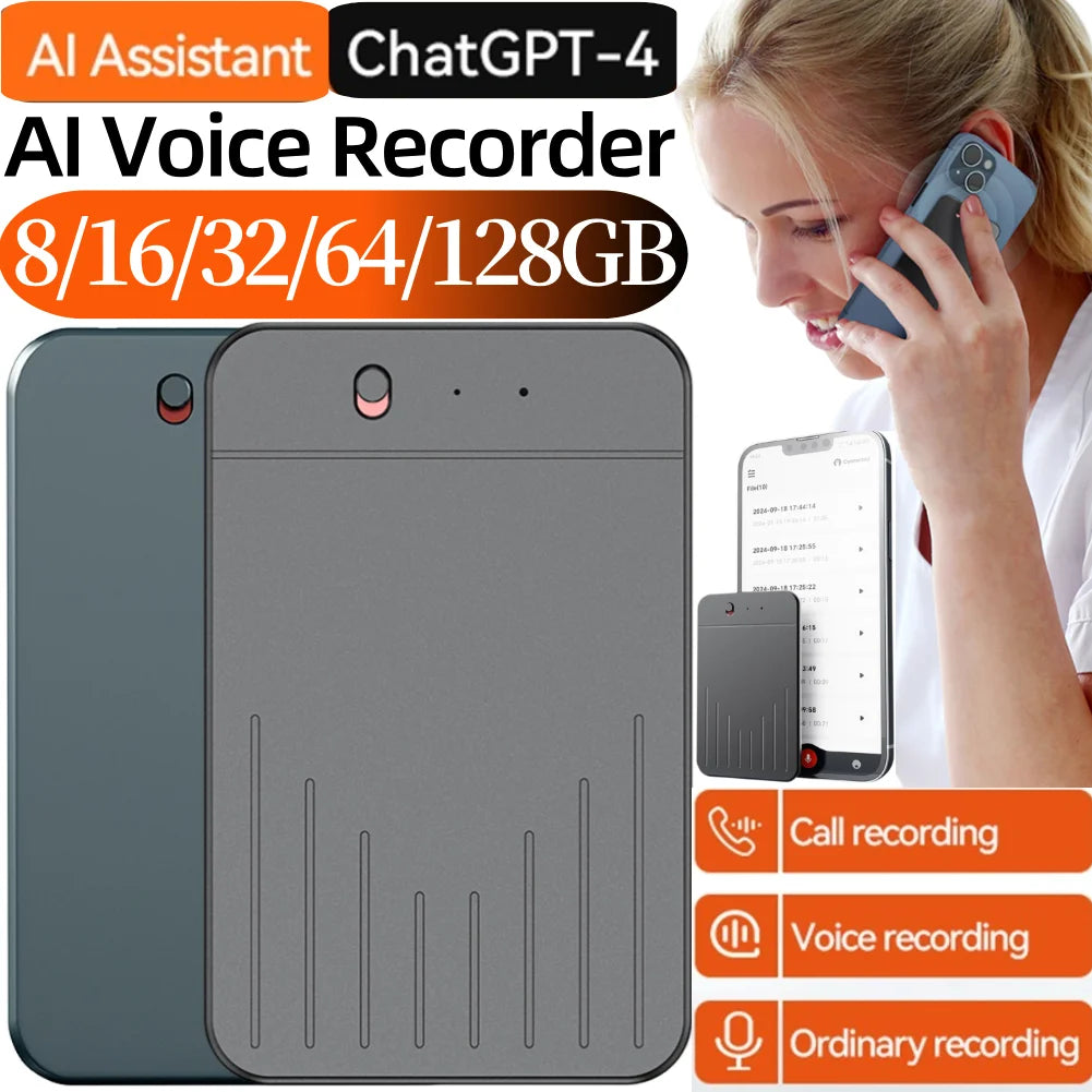 AI Voice Recorder Transcribe & Summarization with ChatGPT Audio Recorder Support 80+ Languages Sound Recorder for Meetings/Calls