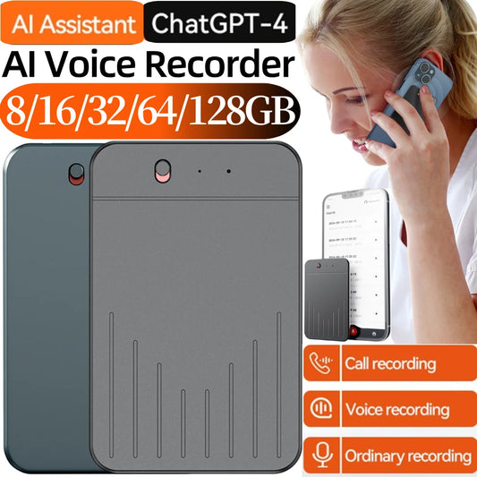 AI Voice Recorder Transcribe & Summarization with ChatGPT Audio Recorder Support 80+ Languages Sound Recorder for Meetings/Calls